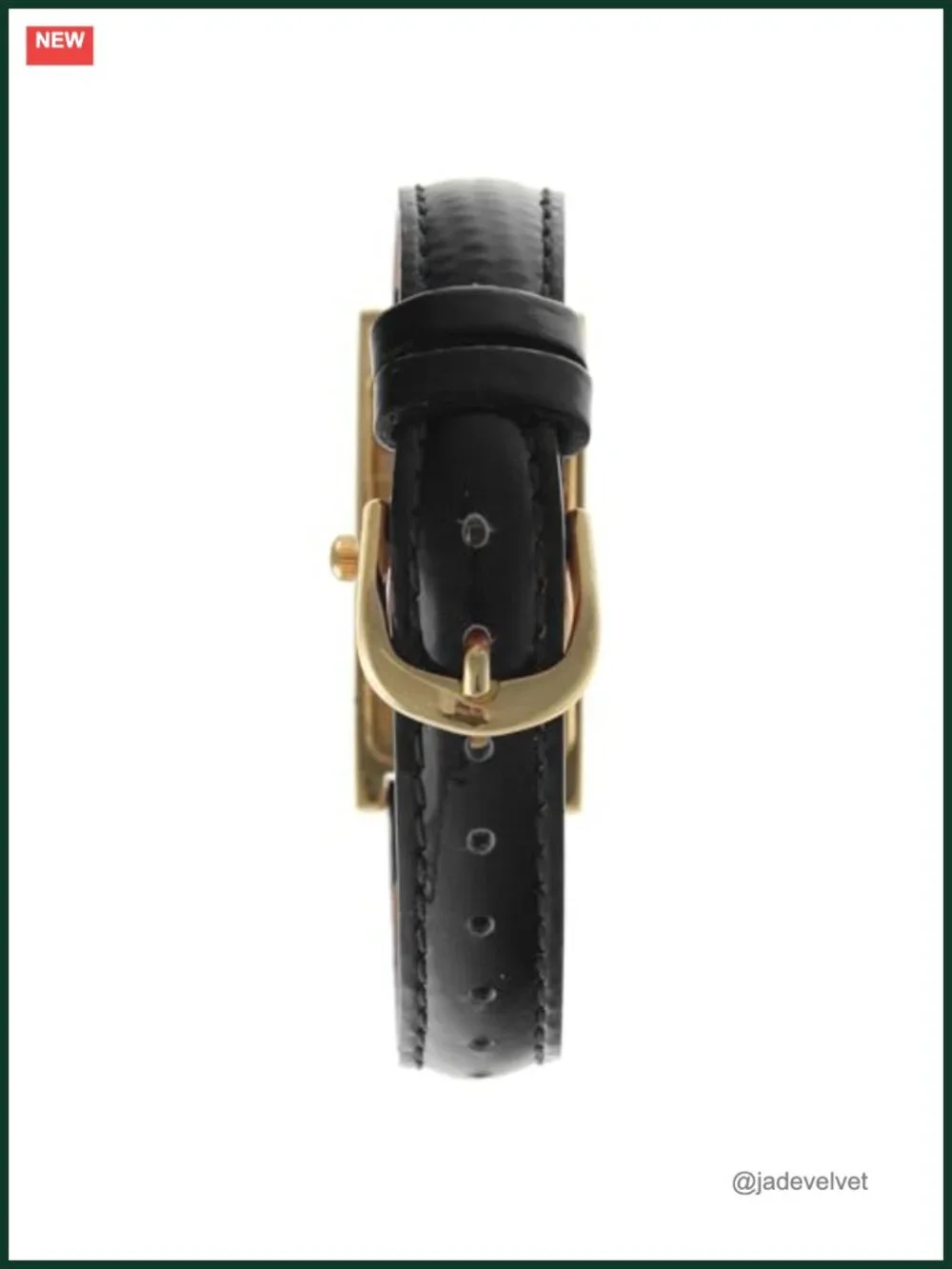 Slim 14K Gold Plated Dress Watch, Mother of Pearl Roman Numeral Leather Strap